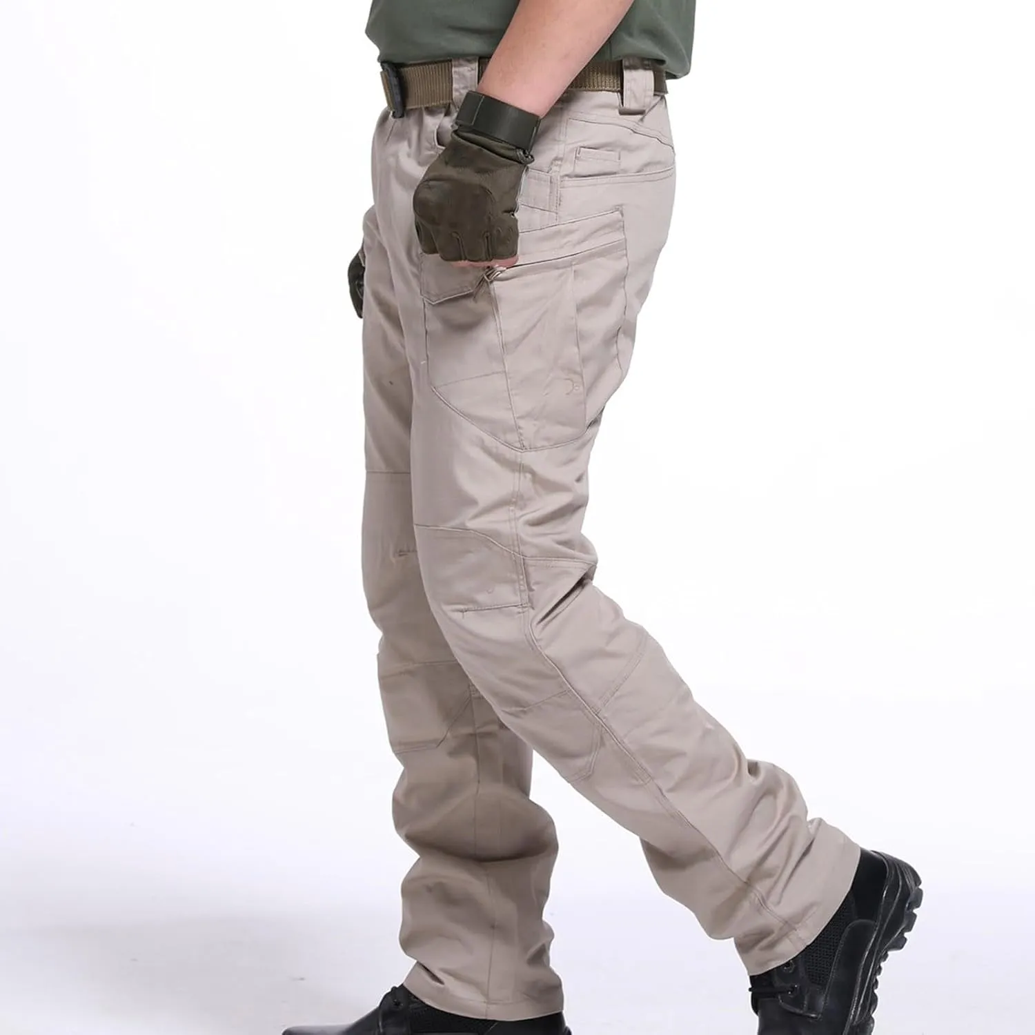 Waterproof Tactical Pants Men's Hiking Cargo Trousers with Pockets Stretch Outdoor Tooling Workwear Combat Trousers