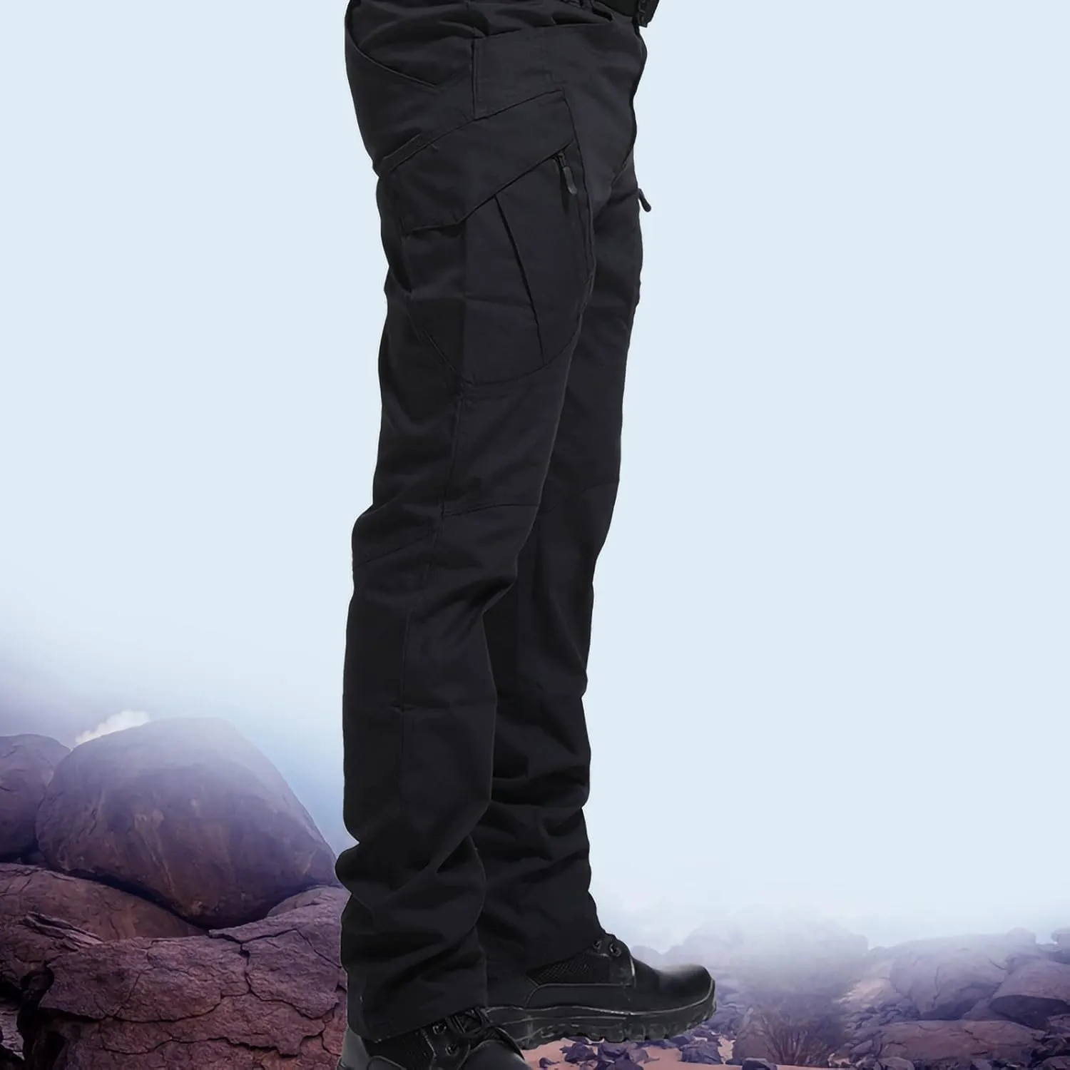 Waterproof Tactical Pants Men's Hiking Cargo Trousers with Pockets Stretch Outdoor Tooling Workwear Combat Trousers