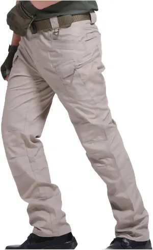 Waterproof Tactical Pants Men's Hiking Cargo Trousers with Pockets Stretch Outdoor Tooling Workwear Combat Trousers