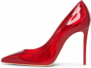 Women Pumps Formal Pointed Toe Patent Leather Classic High Heel Sexy Stilettos Slip On Office Party Evening Dress Shoes