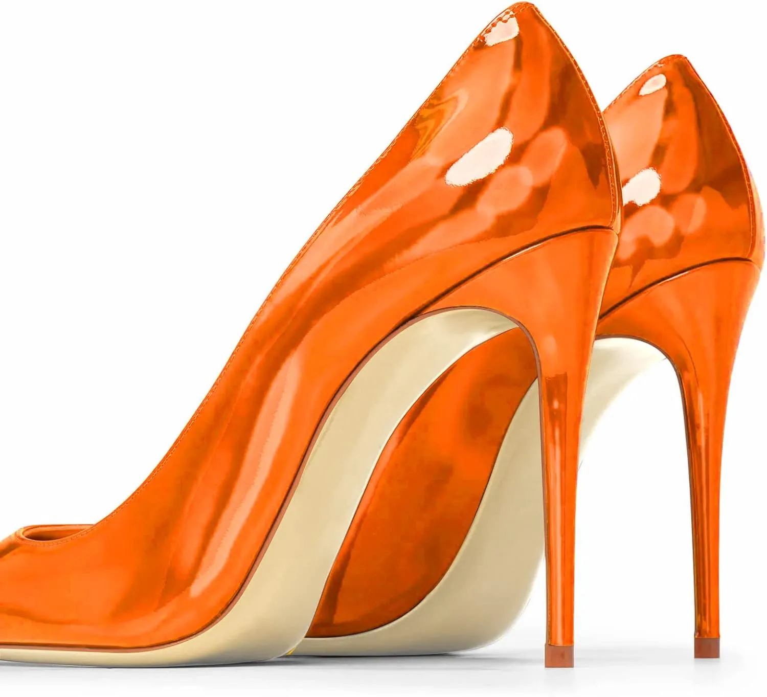 Women Pumps Formal Pointed Toe Patent Leather Classic High Heel Sexy Stilettos Slip On Office Party Evening Dress Shoes