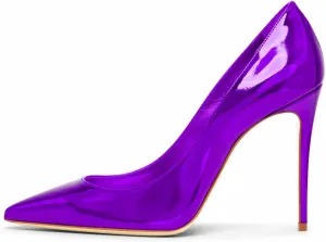 Women Pumps Formal Pointed Toe Patent Leather Classic High Heel Sexy Stilettos Slip On Office Party Evening Dress Shoes