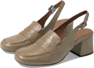 Women Slingback Loafers Chunky Heel Square Toe Dress Shoes Slingback 2 inch Mid Block Heel Penny Loafers Slingback Pumps Sandals Buckle Strap Dressy Office Casual Retro Matte 4-11 M US