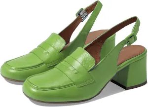 Women Slingback Loafers Chunky Heel Square Toe Dress Shoes Slingback 2 inch Mid Block Heel Penny Loafers Slingback Pumps Sandals Buckle Strap Dressy Office Casual Retro Matte 4-11 M US