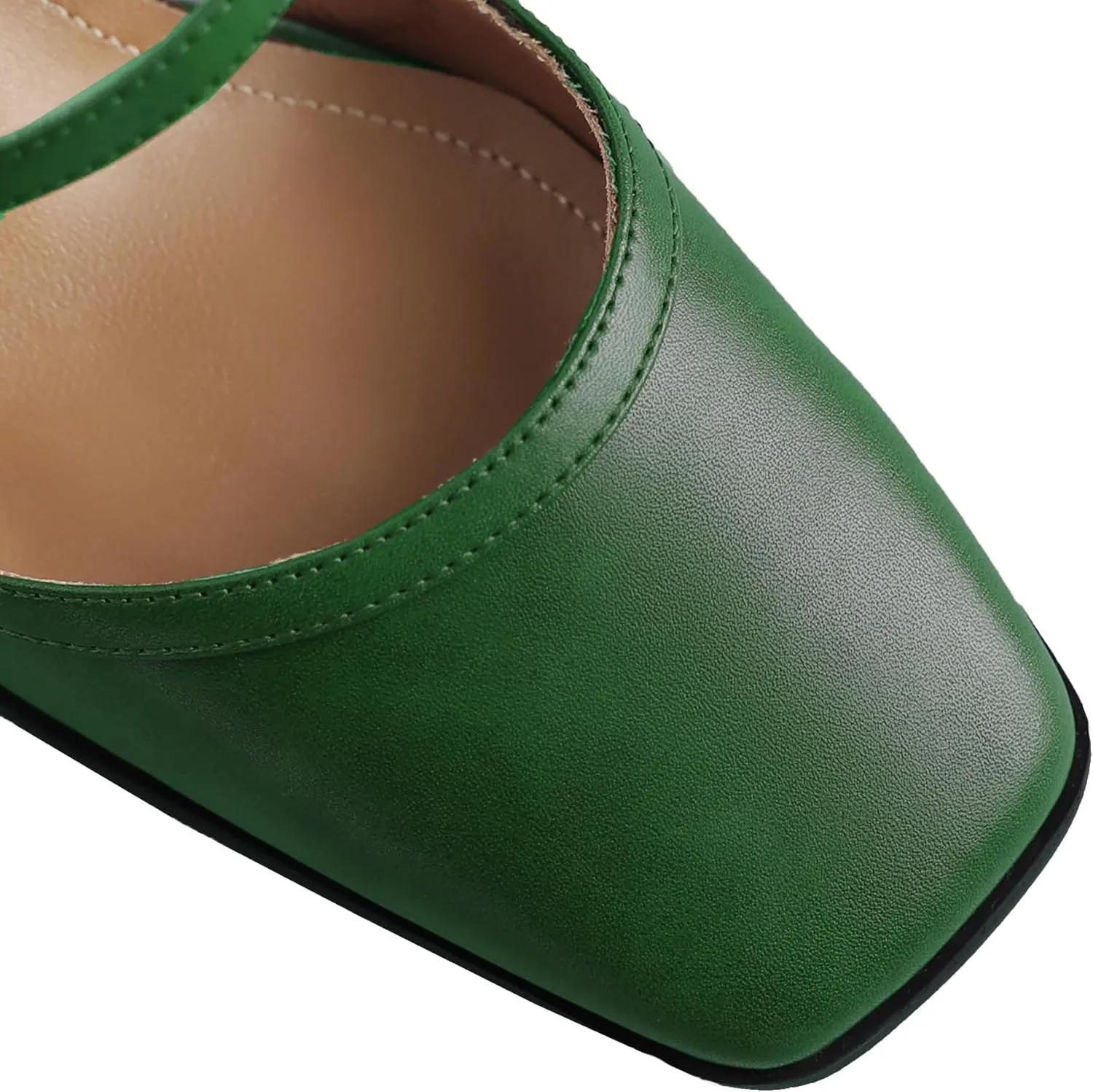 Women Slingback Mary Jane Pumps Square Closed Toe Ankle Strap Sandals Block Heels 2 inch Mid Thick Heel Sandal Dress Shoes Cut Out Buckle Double Strap Retro Elegant Matte 4-11 M US