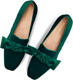 Women Velvet Bow Flats Closed Square Toe Slip On Flat Penny Loafers Comfort Bow-Knot Ballet Flats Office Ladies Work Flat Heel Dress Shoes Fashion Casual Club Driver Flats Fall 4-11 M US