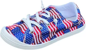 Womens Canvas Sneakers Low Top Lace Up Platform Slip-on Walking Shoes Fashion Flat Casual Shoes