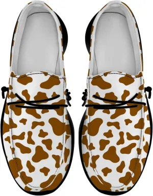 Women's Cow Print Loafers Slip-on Shoes Walking Shoes Gifts for Women Men