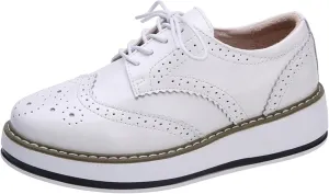 Women's Lace-Up Brogues Platform Creepers Casual Trainers Shoes