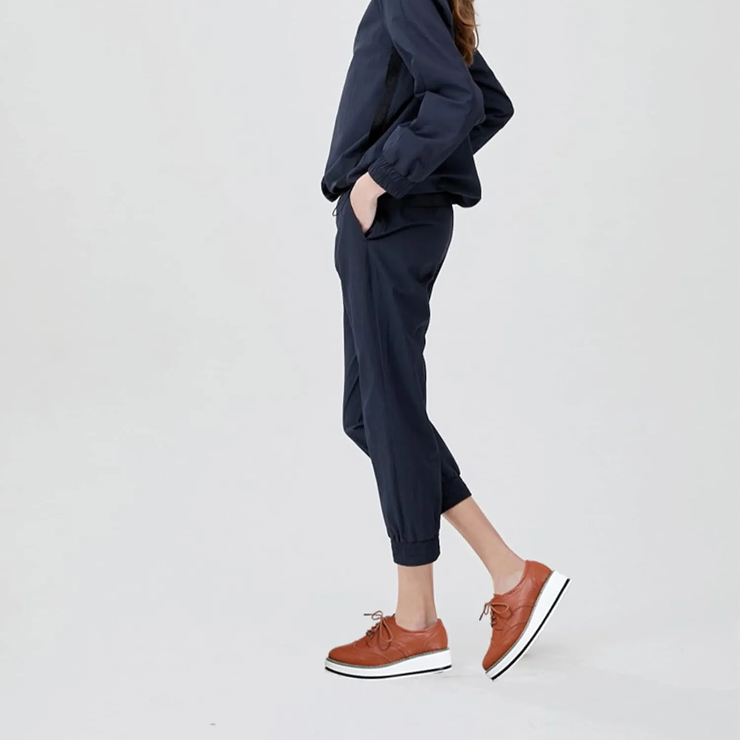Women's Lace-Up Brogues Platform Creepers Casual Trainers Shoes