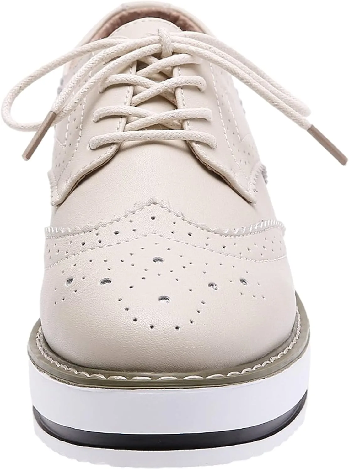 Women's Lace-Up Brogues Platform Creepers Casual Trainers Shoes