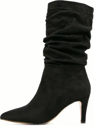 Women's Pointed Toe Ankle Boots, Stiletto Heel, Dress Booties for Office and Party Wear