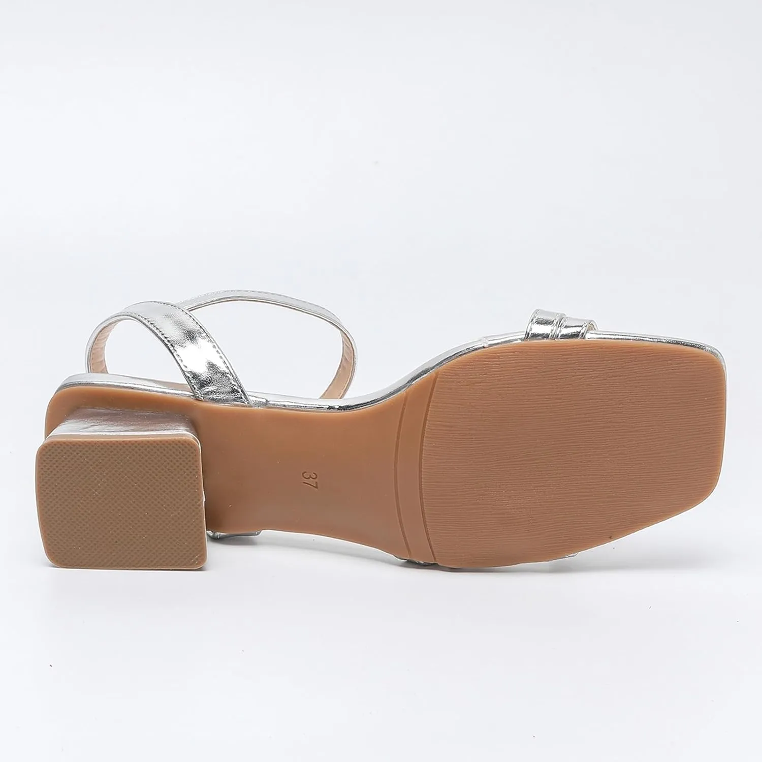 Women's Strappy Square Toe Chunky Heeled Sandals,Summer Adjustable Ankle Strap Buckle Slingback Block Heels Fashion Open Toe Low Heel Dress Sandals