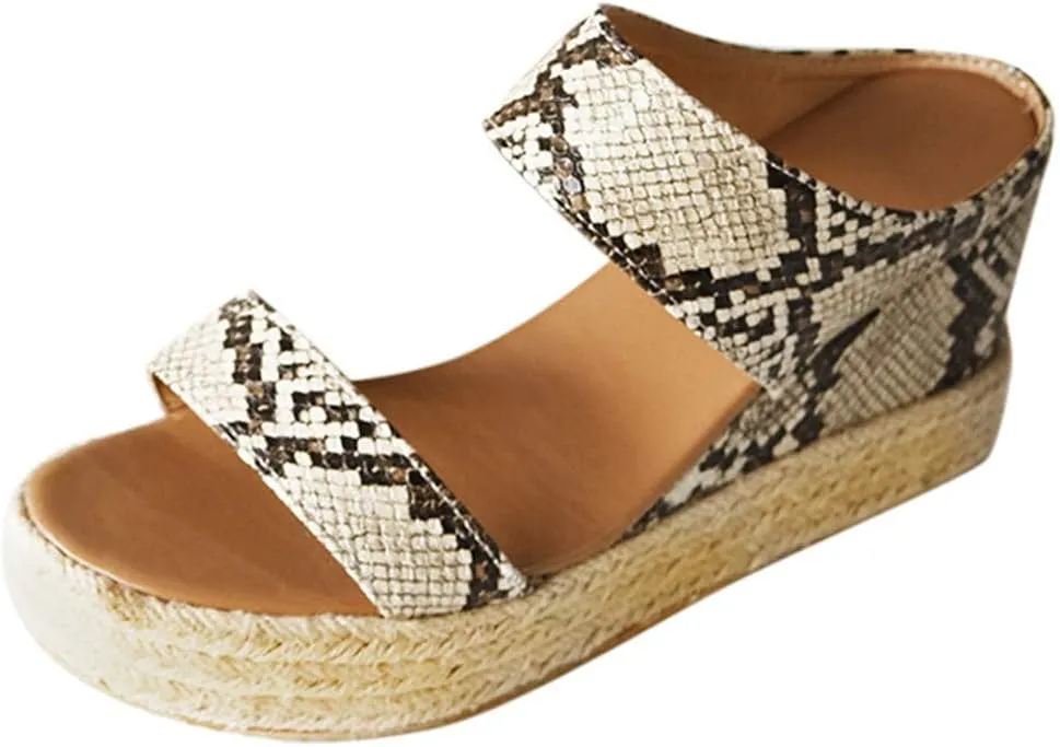 Yanzhenglip Platform Sandals Women, Womens Sandals Wedges Summer Casual High Heels Open Toe Espadrilles, Women'S Sandals With Arch Support